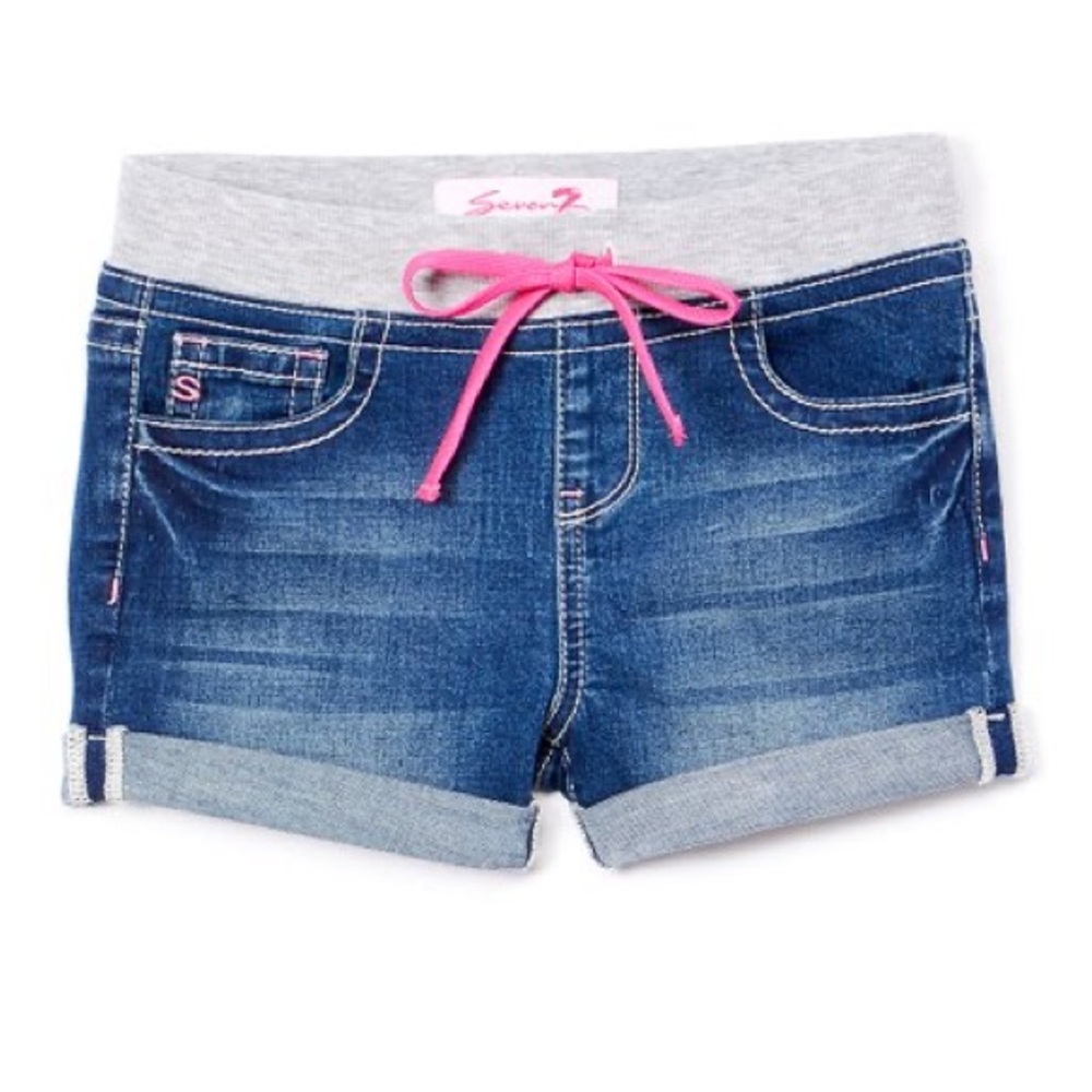 NWT Seven7 | Afternoon Knit-Waist Denim Shorts - Girls. Size 16